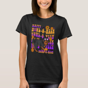 T-shirt Happy Howl of ween Tibétain Mastiff Chien Flower G
