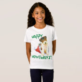 T-Shirt Happy Howliday Wire Fox Terrier (Devant entier)