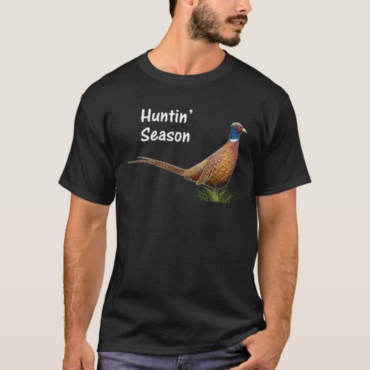T-shirt Happy Hunting Season Pheasants (Devant)