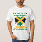 T-shirt Happy Independence Jamaica Day Jamaican Flag 1962  (Devant)