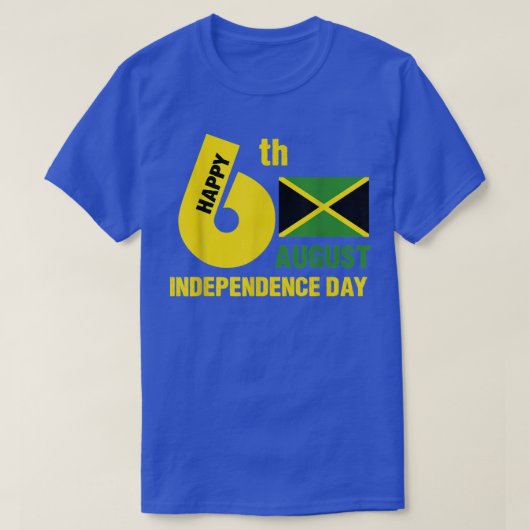 T-shirt Happy Independence Jamaica Est 6th August 1962 Jam (Design devant)