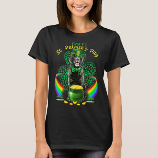T-shirt Happy Jour de la Saint Patrick Black Lab Leprechau