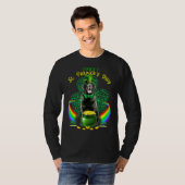 T-shirt Happy Jour de la Saint Patrick Black Lab Leprechau (Devant entier)