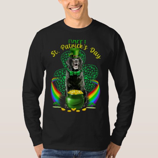 T-shirt Happy Jour de la Saint Patrick Black Lab Leprechau (Devant)