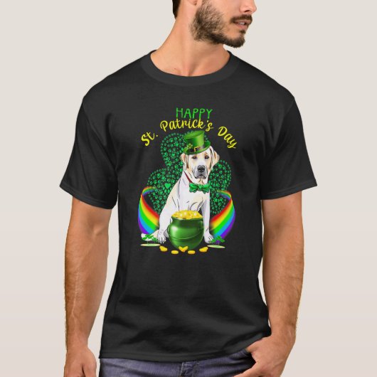 T-shirt Happy Jour de la Saint Patrick Labrador Leprechaun (Devant)