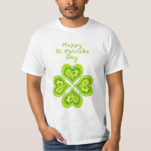 T-shirt Happy Jour de la Saint Patrick Tissu police 4 Carr