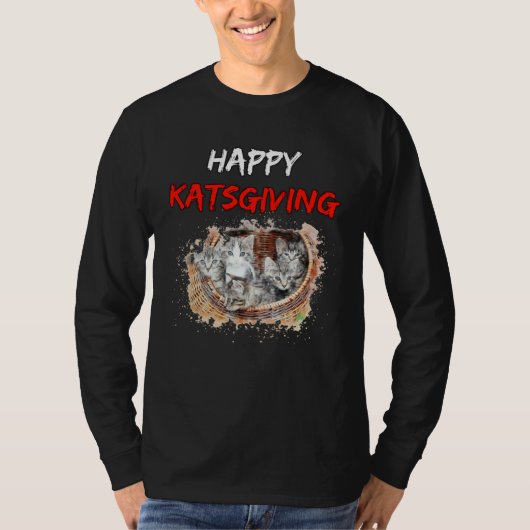 T-shirt Happy Katsgiving  Best Thanksgiving  for Cat (Devant)