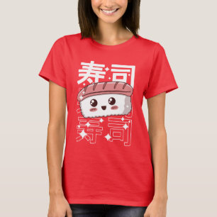 T-shirt Happy Kawaii Sushi Japonais Alimentation Lover cad