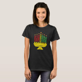 T-shirt Happy Kwanzaa 7 principles Candles African Black C (Devant entier)
