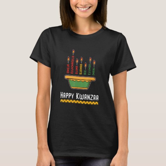 T-shirt Happy Kwanzaa Kids 7 Principles of Kwanzaa Dec 26 (Devant)
