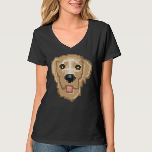 T-shirt Happy Lab Retriever Pixel (Devant)