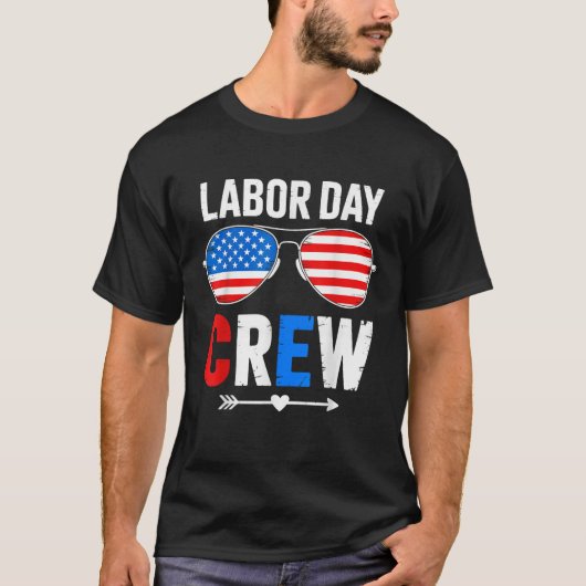 T-shirt Happy Labor Day Crew Patriot Happy Labor Day Vinta (Devant)