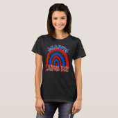 T-shirt Happy Labor Day USA Flag Rainbow Holiday US Worker (Devant entier)