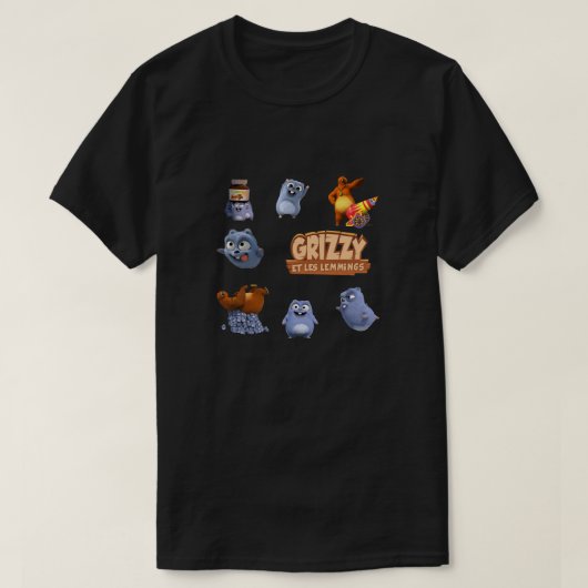 T-shirt Happy Lemmings Tabodi et Grizzy (Design devant)
