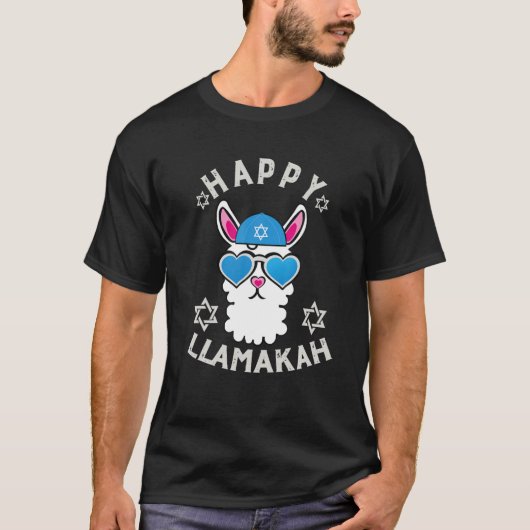 T-shirt Happy Llamakah Graphic Funny Hanoukka Llama Kids A (Devant)