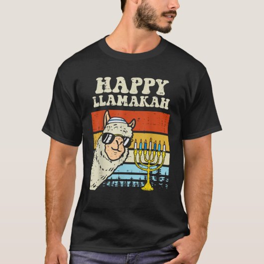 T-shirt Happy Llamakah Jewish Llama Funny Hanukkah Pajamas (Devant)