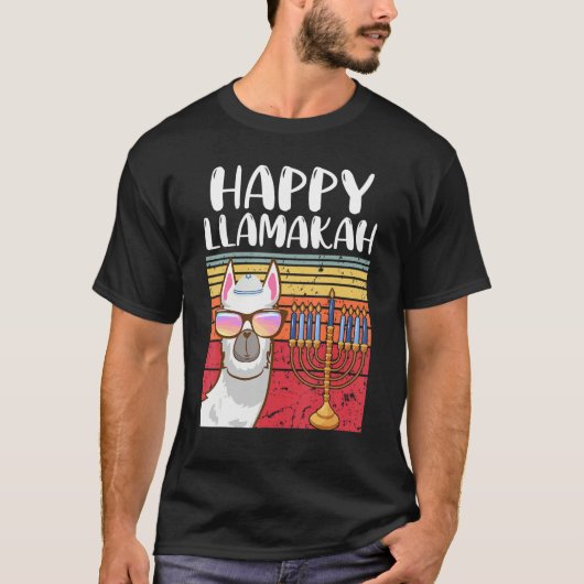 T-shirt Happy Llamakah Jewish Llama Hanukkah Pajamas Cha (Devant)