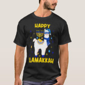 T-shirt Happy Llamakkah Hanukkah Chanukah Llama Alpaca Sun (Devant)