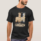 T-shirt Happy Llamaween Funny Halloween Llama Mummy Costum (Devant)