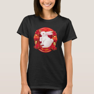 T-shirt Happy Lunar New Year 2023 Cute Chinese Rabbit Deco