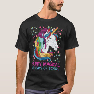 T-shirt Happy Magical 100 Jours De L'École Unicorne 100 Jo