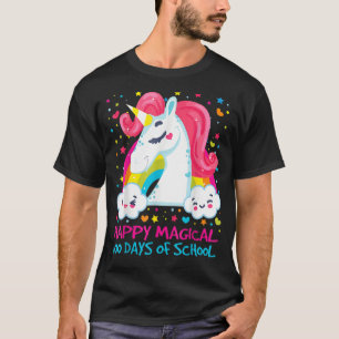 T-shirt Happy Magical 100 Jours De L'École Unicorne 100 Jo