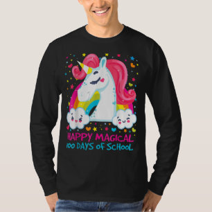 T-shirt Happy Magical 100 Jours De L'École Unicorne 100 Jo