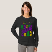 T-shirt Happy Mardi Gras Cool Mardi Gras Retro Groovy (Devant entier)
