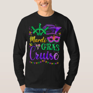T-shirt Happy Mardi Gras Cruise Mask Cruise Ship Party Cos