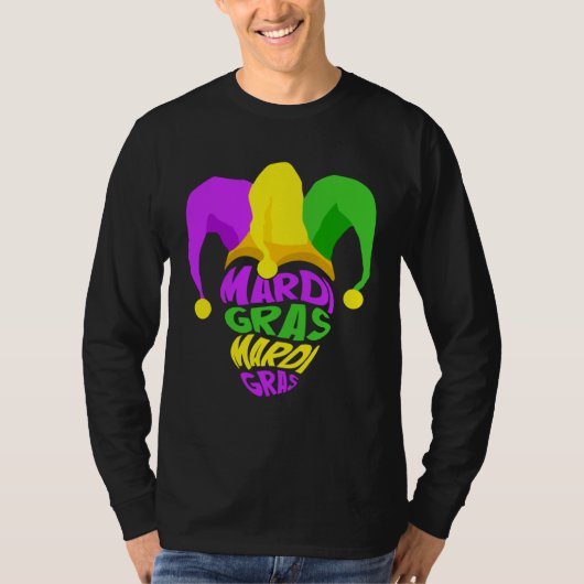 T-shirt Happy Mardi Gras Day Party Hat Women (Devant)