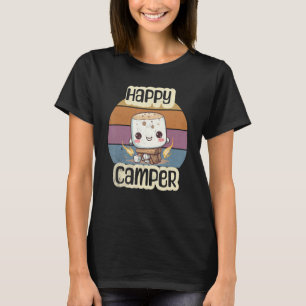 T-shirt Happy Marshmallow Camper Cute Girls Camp d'enfants