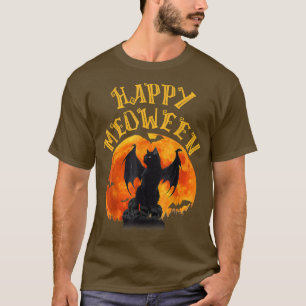 T-shirt Happy Meoween sorcier Chats Halloween animal anima