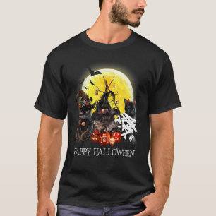 T-shirt Happy Meowloween maman Chat noir Halloween