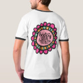 T-shirt Happy Mind Happy Life Motivational Design graphiqu (Dos entier)