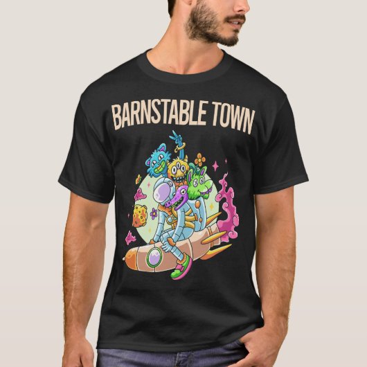 T-shirt Happy Monsters - Barnstable Town (Devant)