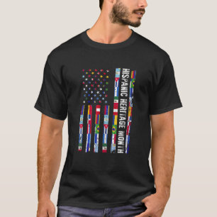 T-shirt Happy National Hispanic Heritage Moth American Fl