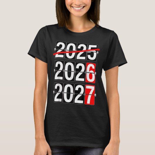 T-shirt Happy New Year 2026 2027 67 Meme Six Seven Funny  (Devant)