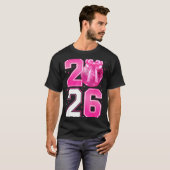T-shirt Happy New Year 2026 Coquette Bow & Disco Ball (Devant entier)