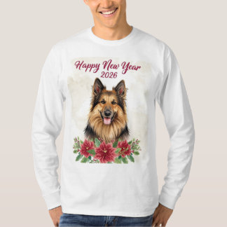 T-shirt Happy New Year 2026 Dog Long Sleeve Shirt