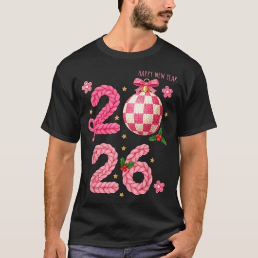 T-shirt Happy New Year 2026 Family Matching Crochet Men Wo (Devant)
