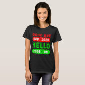 T-shirt Happy New Year 2026 Goodbye 2025 Hello 2026 Matchi (Devant entier)