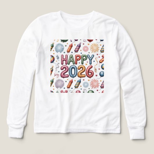 T-Shirt-Happy New Year 2026 Matching Family (Voorkant)