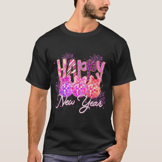 T-shirt Happy New Year 2026 Preppy New Years Nk Coquette B (Devant)