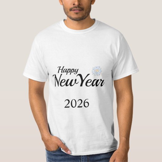 T-shirt Happy New Year Custom Present (Devant)