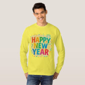 T-shirt Happy New Year — Multicolour Confetti Celebration (Devant entier)
