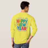 T-shirt Happy New Year — Multicolour Confetti Celebration (Dos entier)
