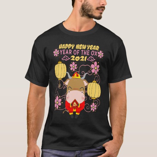T-shirt Happy New Year of the OX 2021 Chinese clothes  for (Devant)