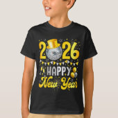 T-shirt Happy New Year Party 2026 Balloon Family Matching (Devant)