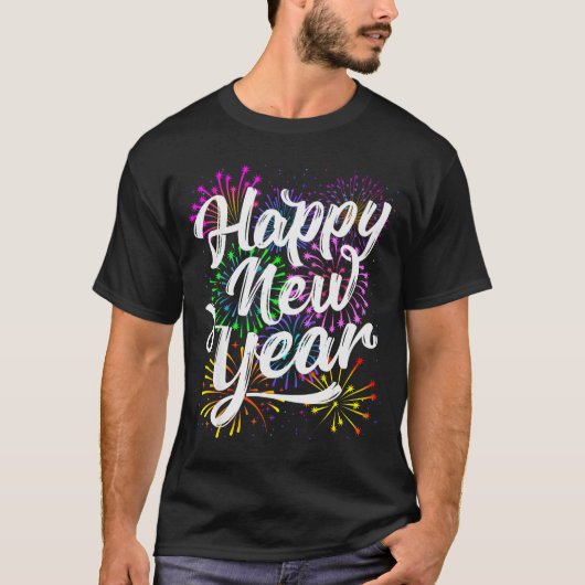 T-shirt Happy New Year Party Supplies 2026 Family Matching (Devant)