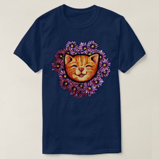 T-shirt Happy Orange Tabby Cat (Design devant)